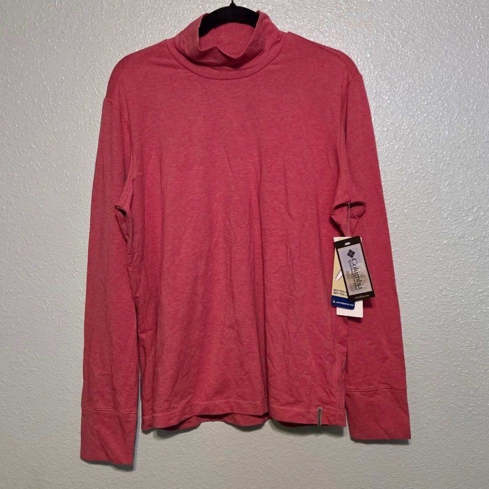 NWT Columbia Mock Neck Long Sleeve Women's XL Pink Hiking Gorpcore Outdoor